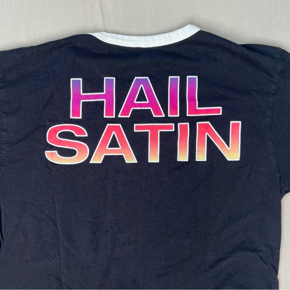 Foo Fighters Dee Gees Hail Satin Black Ringer Style T Shirt Mens Large - Picture 6 of 7